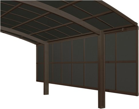 XIMAX Carport Zubehör »Seitenwand«, B x H: 6 x 149,5 cm, braun