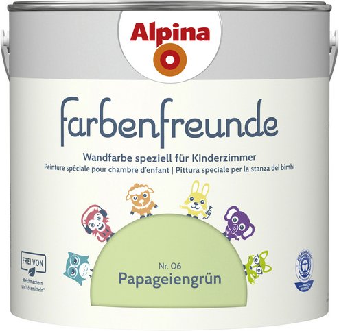 ALPINA Dispersionsfarbe »Farbenfreunde«, Papageiengrün, matt - gruen