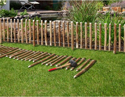 Mr. GARDENER Rollzaun »Rollzaun«, HxL: 28 x 200 cm, Haselnuß-Ruten, natur - braun