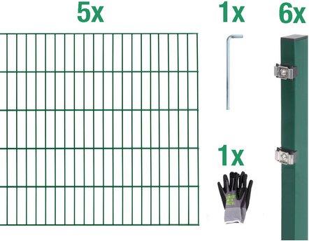 Gust. Alberts GmbH & Co. KG Doppelstabmattenset, BxH: 10 x 1,6 m, grün - gruen