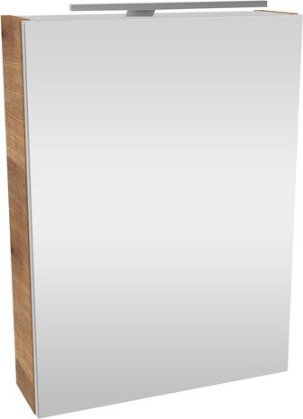 FACKELMANN Spiegelschrank »SBC Gäste Bad«, Asteiche, BxHxT: 50 x 68 x 15,3 cm - grau