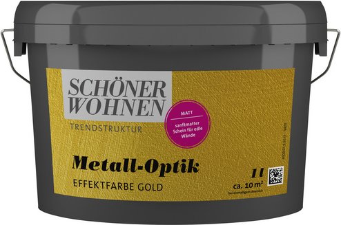 SCHÖNER WOHNEN FARBE Effektfarbe »Trendstruktur«, in Metall-Optik, goldfarben, 1 l