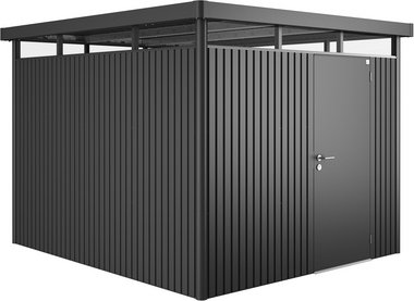 BIOHORT Gerätehaus »HighLine«, Stahl, BxHxT: 275 x 222 x 315 cm (Außenmaße inkl. Dachüberstand) - grau