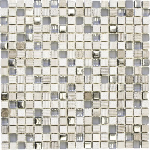 HuH Mosaik Mosaikfliese »HQ«, BxL: 30,5 x 30,5 cm, Wandbelag - grau