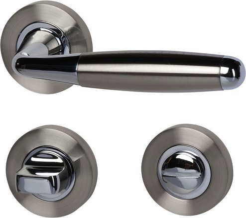 ALPERTEC Rosettengarnitur, Zamak - silberfarben