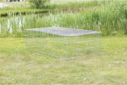 TRIXIE Freilaufgehege »XXL«, LxBxH: 216 x 116 x 65 cm, inkl. Abdeckung - silberfarben