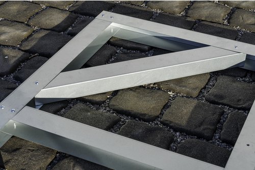 Globel Fundamentrahmen »Globel«, Stahl, BxL: 171 x - silberfarben