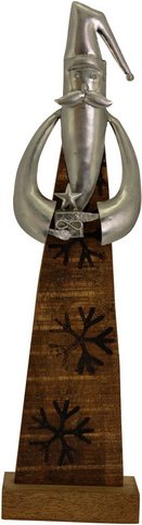 Flowerbox Dekofigur - braun | silberfarben