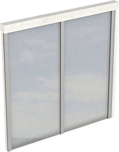 SKANHOLZ Seitenwand, B x H: 205 x 200 cm, Holz, Farbe: weiß