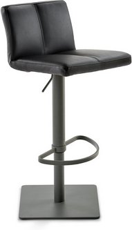 Mayer Sitzmöbel Barhocker »1285«, Breite: 42 cm, höhenverstellbar, Leder, schwarz