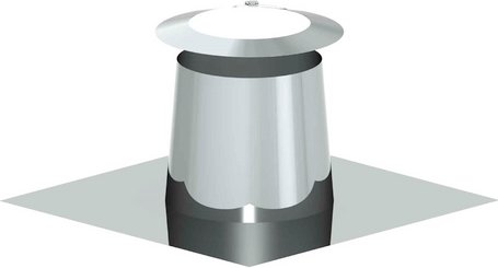 Tecnovis Flachdach-Durchführung »Zitec-Pro«, Ø150 mm - silberfarben