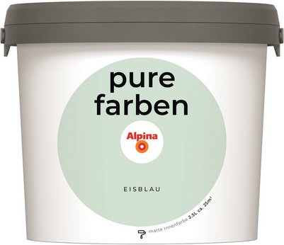 ALPINA Wandfarbe »Pure Farben«, Eisblau, 2,5L, matt
