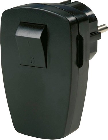 REV-Ritter Schutzkontakt-Stecker, 250 V, Schwarz