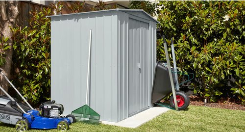 Thumbnail - Globel Gerätehaus »Dream«, Metall, BxHxT: 184 x 193 x 154 cm (Außenmaße inkl. Dachüberstand) - silberfarben