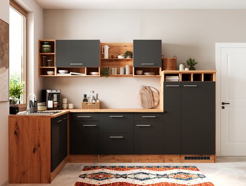 Thumbnail - RESPEKTA Winkelküche »Hilde«, HxBxT: 205 x 310 x 172 cm, inkl. E-Geräte - grau