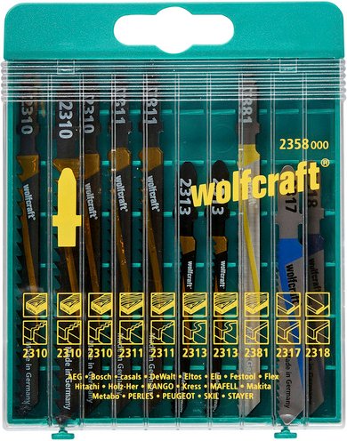 WOLFCRAFT Stichsägeblatt-Set, Schnellarbeitsstahl/Kohlenstoffstahl - bunt