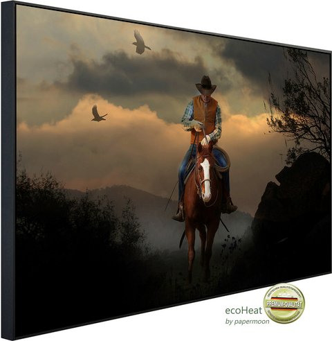 Thumbnail - papermoon Infrarotheizung »EcoHeat - Cowboy«, Matt-Effekt - bunt