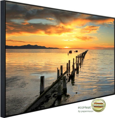 Thumbnail - papermoon Infrarotheizung »EcoHeat - Großer Sonnenuntergang am Salzsee«, Matt-Effekt - bunt