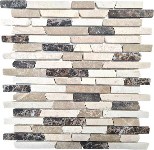 HuH Mosaik Mosaikmatte »Bali«, BxL: 30,5 x 30,5 cm, Marmor - beige