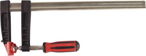 CONNEX Schraubzwinge, Spannweite: 120 - 400 mm, Kunststoff/Temperguss - schwarz