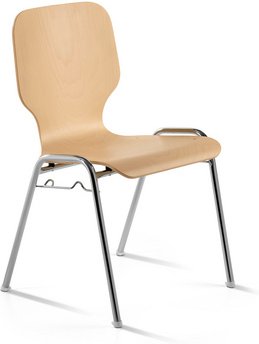 Mayer Sitzmöbel Stapelstuhl »2115«, BxL: 53 x 50 cm, Stahl/Holz - braun