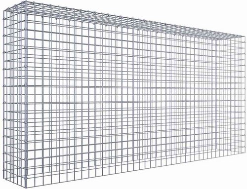 Gabiona Gabione, silbergrau, Maschenweite 5 cm x 5 cm, C-Ring - silberfarben