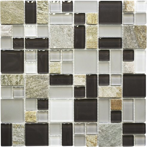 HuH Mosaik Mosaikfliese »Avantgarde«, BxL: 30 x 30 cm, Wandbelag - grau