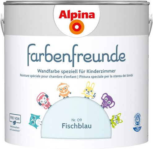 ALPINA Dispersionsfarbe »Farbenfreunde«, Fischblau, matt