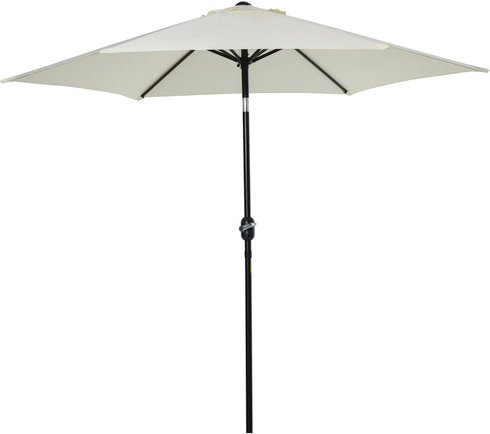 Thumbnail - Outsunny Sonnenschirm, Höhe: 235 cm, cremeweiß - beige