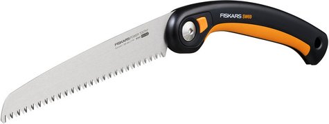 FISKARS Handsäge, klappbar, 33 cm - schwarz | orange