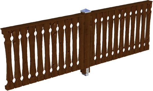 SKANHOLZ Seitenwand, B x H: 305 x 96 cm, Holz, Farbe: nussbaum