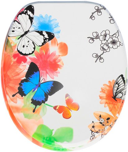 Sanilo WC-Sitz, BxL: 37,7 x 47 cm, Butterfly - weiss