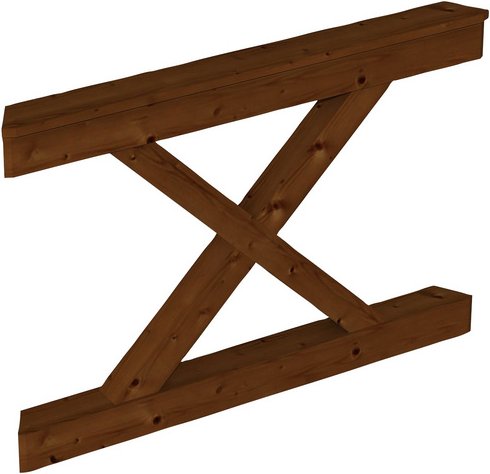 SKANHOLZ Brüstung, BxH: 120 x 84 cm, nussbaum, Holz