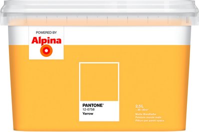 ALPINA Wandfarbe »PANTONE«, Yarrow, matt, 2,5 l - gelb