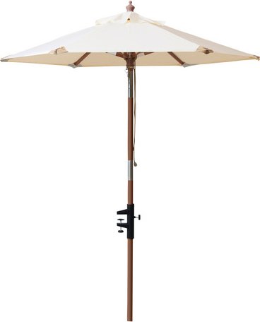 Cinas Sonnenschirm, für den Balkon, D 1,8 cm, weiß - weiss