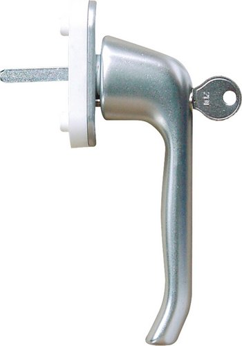 RORO Fenstergriff, Höhe: 4,4 cm, abschließbar, chrom - silberfarben