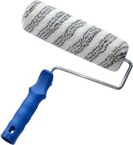 RENOVO Farbroller, Tristop, 25 cm inkl. Griff, Blau | Schwarz | Weiß - weiss