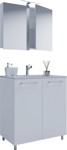 VCM Badmöbel-Set Breite Waschtisch: 80 cm, ohne Beleuchtung - weiss