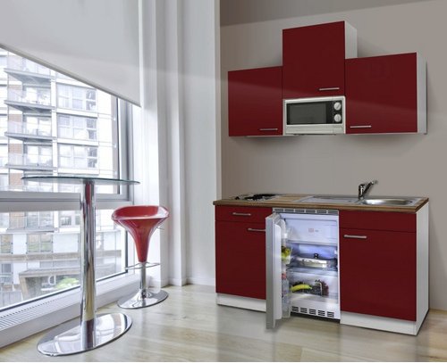 RESPEKTA Küchenblock »Luis«, mit E-Geräten, Gesamtbreite: 150 cm - rot