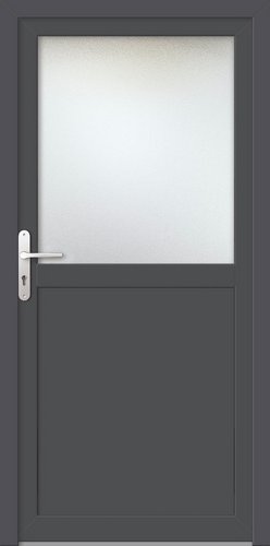 Meeth Nebeneingangstür »ProM 02«, satiniertes Glas, titanfarben, nach Innen öffnend - grau