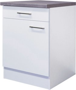 Flex-Well Küchenunterschrank »Malmö«, Anschlagrichtung: frei wählbar, melaminbeschichtete Spanplatte - weiss