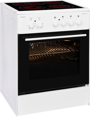 Exquisit Elektro-Standherd »ECM 6-4 BZ«, 61 l, 4 Kochfelder - weiss