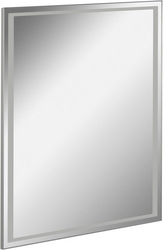 FACKELMANN Spiegelelement, BxHxT: 60,5 x 70,5 x 2,2 cm, 6000 K, kaltweiß, 13.2W - grau