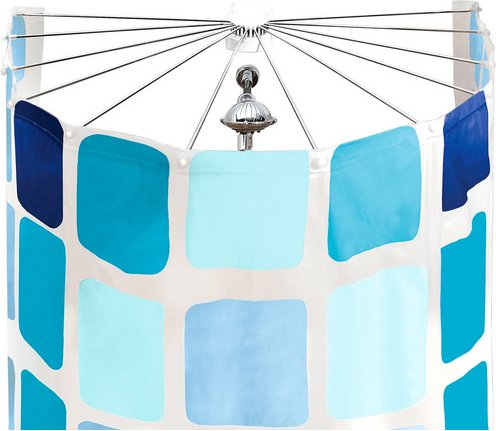 KLEINE WOLKE Duschvorhangspinne »Big Spider«, BxH: 9 x 71 cm, Karos, weiß/chromfarben - weiss