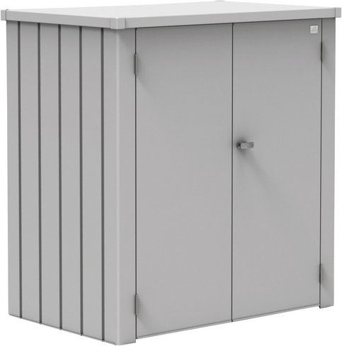 BIOHORT Terrassenschrank »Romeo«, BxHxT: 132 x 140 x 87 cm, silber-metallic, Stahlblech - silberfarben