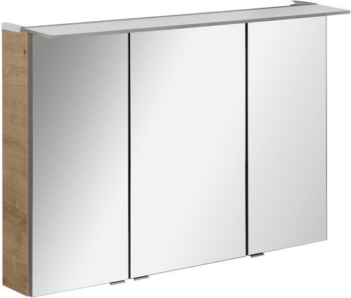 Thumbnail - FACKELMANN Spiegelschrank »b.perfekt«, BxHxT: 100 x 69,4 x 23,1 cm, 4250 K, neutralweiß, 9.4W - grau