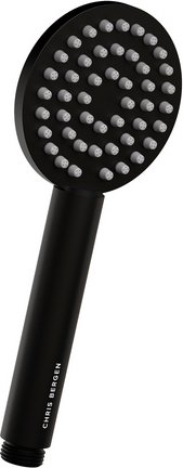Thumbnail - Chris Bergen Handbrause aus Edelstahl, schwarz matt, mit Antikalk-Noppen