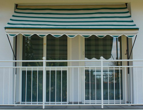 Thumbnail - ANGERER FREIZEITMÖBEL Klemmmarkise, BxT: 400x150 cm, weiss/gruen gestreift