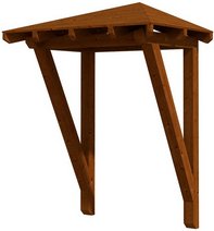 SKANHOLZ Vordach »Wesel 2«, 188 x 126 cm (BxT), nordische Fichte, nussbaum - braun