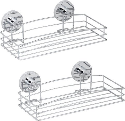 WENKO Wandablage, Stahl, chromfarben - silberfarben